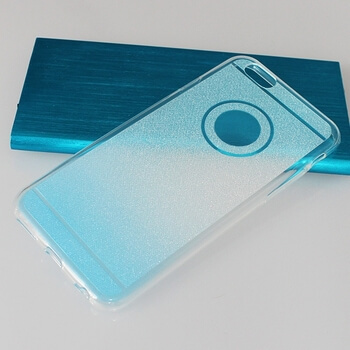 Silikonový ochranný obal se třpytkami pro Apple iPhone 6/6S - tmavě modrý