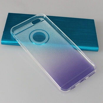Silikonový ochranný obal se třpytkami pro Apple iPhone 6/6S - fialový