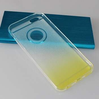 Silikonový ochranný obal se třpytkami pro Apple iPhone 6/6S - žlutý