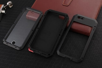 EXTRÉMNĚ odolný hliníkovo-silikonový obal pro Apple iPhone 5/5S/SE - černý