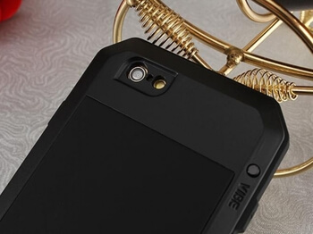 EXTRÉMNĚ odolný hliníkovo-silikonový obal pro Apple iPhone 5/5S/SE - černý