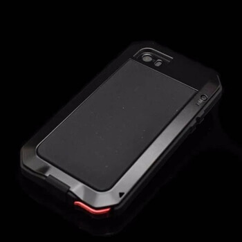 EXTRÉMNĚ odolný hliníkovo-silikonový obal pro Apple iPhone 5/5S/SE - černý