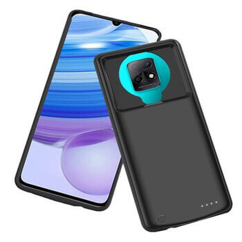 3v1 Silikonové pouzdro s externí baterií smart battery case power bank 3500 mAh pro Xiaomi Poco F2 Pro - černé