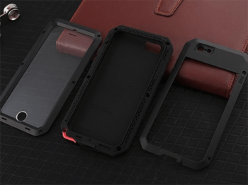 EXTRÉMNĚ odolný hliníkovo-silikonový obal pro Apple iPhone 6/6S - stříbrný