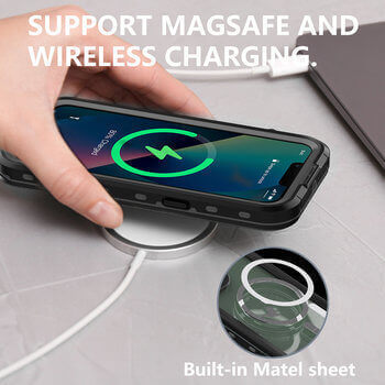 Vodotěsné pouzdro s MagSafe pro iPhone 13 Pro Max - světle modré