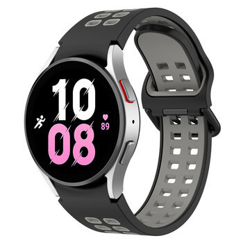 Sportovní silikonový řemínek pro chytré hodinky Samsung Galaxy Watch 6 Classic 43 mm - šedý