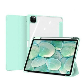 2v1 Smart flip cover + zadní silikonový ochranný obal s držákem na pero pro Apple iPad 10.2" 2019 (7. generace) - světle zelený