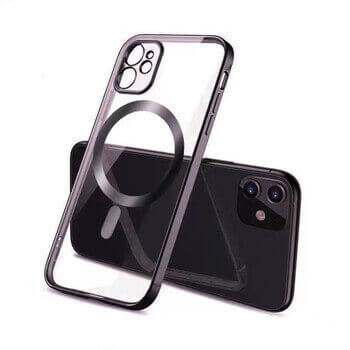 MagSafe silikonový kryt pro Apple iPhone 15 Plus - černý