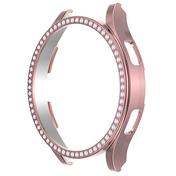 Luxusní ochranný kryt se sklem pro Samsung Galaxy Watch 4 40 mm - světle růžový