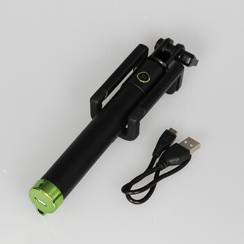 BEZDRÁTOVÁ teleskopická selfie tyč monopod s ovládáním 80 cm - černá rukojeť