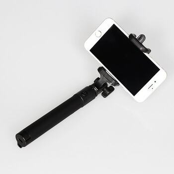 BEZDRÁTOVÁ teleskopická selfie tyč monopod s ovládáním 80 cm - černá rukojeť