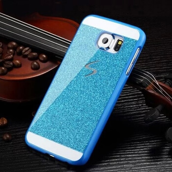 Plastový ochranný obal se třpytky Samsung Galaxy S7 G930F - modrý