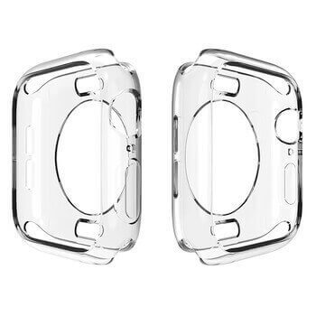 Ultratenký silikonový obal pro chytré hodinky Apple Watch 41 mm (9.série) - průhledný