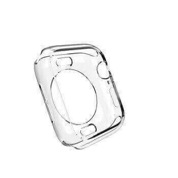 Ultratenký silikonový obal pro chytré hodinky Apple Watch 45 mm (9.série) - průhledný