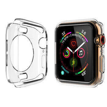 Ultratenký silikonový obal pro chytré hodinky Apple Watch 45 mm (9.série) - průhledný