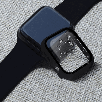 2v1 Kryt s ochranným sklem na Apple Watch 45 mm (9.série) - stříbrný