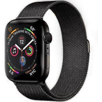 Elegantní kovový pásek pro chytré hodinky Apple Watch 45 mm (9.série) - černý
