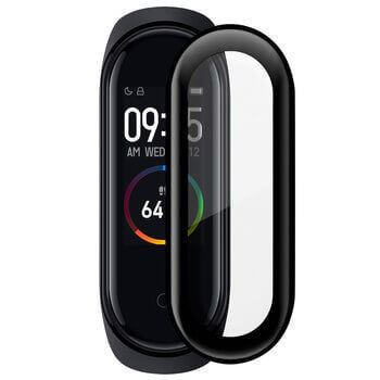 3x 3D ochranné tvrzené sklo s rámečkem pro Xiaomi Mi Band 7 - černé - 2+1 zdarma