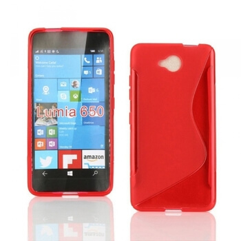 Silikonový ochranný obal S-line pro Nokia Lumia 650 - červený