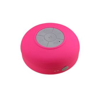 Přenosný voděodolný bluetooth reproduktor do sprchy růžový