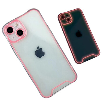 Svítící ochranný obal pro Apple iPhone 14 - růžový