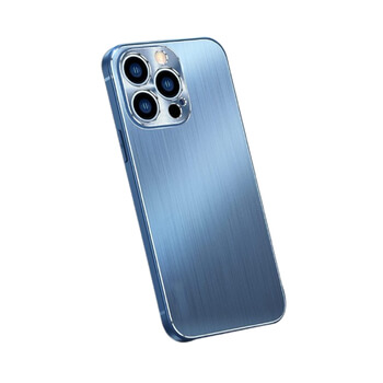Odolný hliníkovo-silikonový obal pro Apple iPhone 12 Pro - modrý