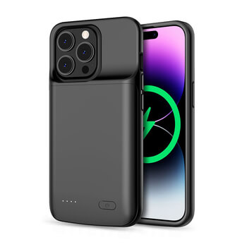 3v1 Silikonové pouzdro smart battery case power bank 4800 pro Apple iPhone 12 Pro - černé