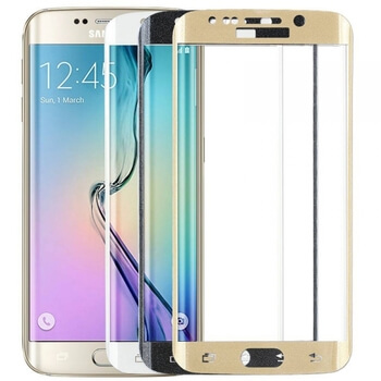 3D ochranné tvrzené sklo pro Samsung Galaxy S6 Edge - bílé