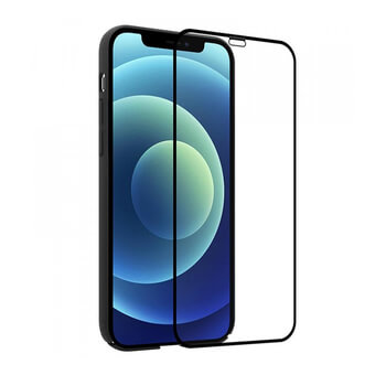 3x 3D ochranné tvrzené sklo s rámečkem pro Apple iPhone 12 - černé - 2+1 zdarma