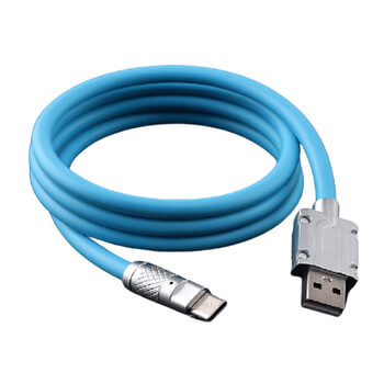 Odolný kabel USB 2.0 - USB C 2m - modrý