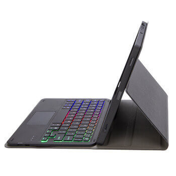 Pouzdro s podsvícenou klávesnicí a držákem na stylus pro Apple iPad 10.2" 2019 (7. generace) - černé