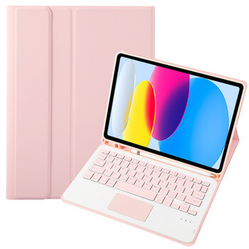 Pouzdro s klávesnicí a držákem na stylus pro Apple iPad 10.2" 2019 (7. generace) - světle růžové