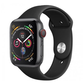 Silikonový řemínek pro chytré hodinky Apple Watch SE 44 mm (2020) - černý