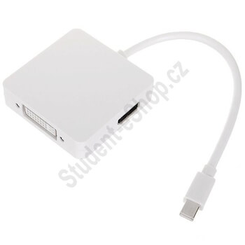 3v1 Mini Displayport (Thunderbolt) na HDMI, DisplayPort a DVI pro Apple MacBook
