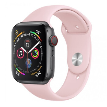 Silikonový řemínek pro chytré hodinky Apple Watch 42 mm (2.+3.série) - světle růžový