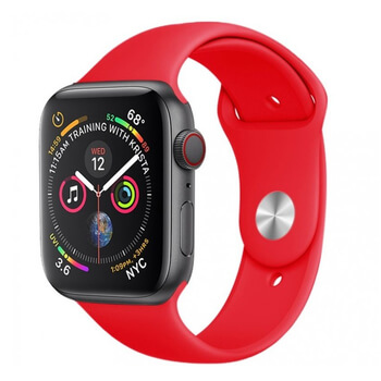 Silikonový řemínek pro chytré hodinky Apple Watch 45 mm (7.série) - červený