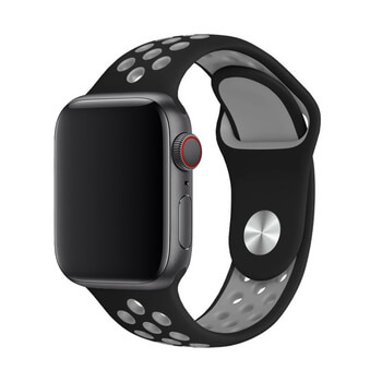 Sportovní silikonový řemínek pro chytré hodinky Apple Watch 40 mm (5.série) - šedý