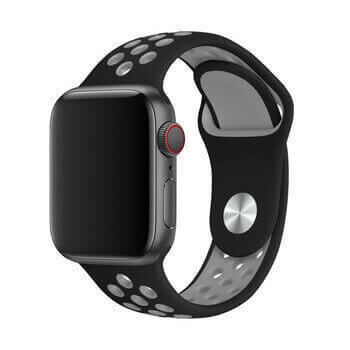 Sportovní silikonový řemínek pro chytré hodinky Apple Watch 44 mm (6.série) - šedý
