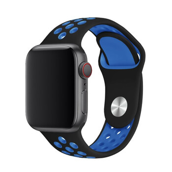 Sportovní silikonový řemínek pro chytré hodinky Apple Watch SE 40 mm (2022) - modrý