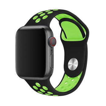 Sportovní silikonový řemínek pro chytré hodinky Apple Watch 42 mm (2.+3.série) - zelený