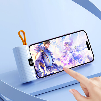 Mini cestovní powerbanka s konektorem Lightning 5000 mAh - černá