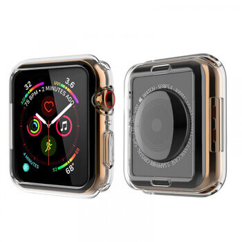 Ultratenký silikonový obal pro chytré hodinky Apple Watch SE 40 mm (2023) - průhledný