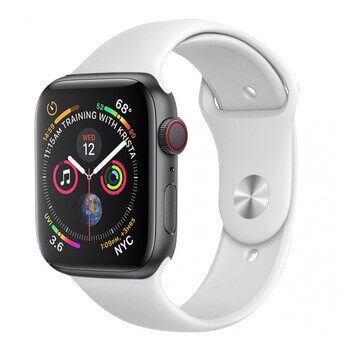 Silikonový řemínek pro chytré hodinky Apple Watch SE 44 mm (2023) - bílý