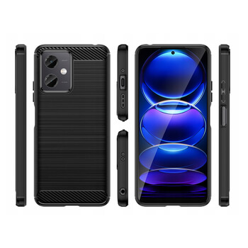 Ochranný silikonový obal karbon pro Xiaomi Poco X5 - černý