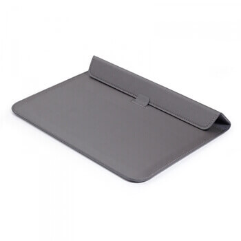 2v1 Pouzdro s magnetem a stojánkem z ekokůže pro Apple MacBook Pro 14" (2023, M3 Pro, M3 ) - šedé