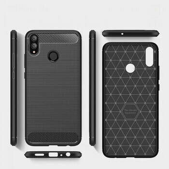Ochranný silikonový obal karbon pro Honor X7a - černý