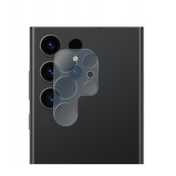 3x Ochranné sklo na čočku fotoaparátu a kamery pro Samsung Galaxy S23 Ultra 5G - 2+1 zdarma