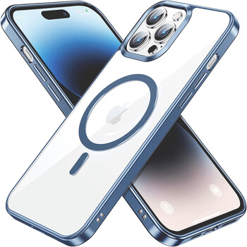 MagSafe silikonový kryt pro Apple iPhone 12 Pro - světle modrý