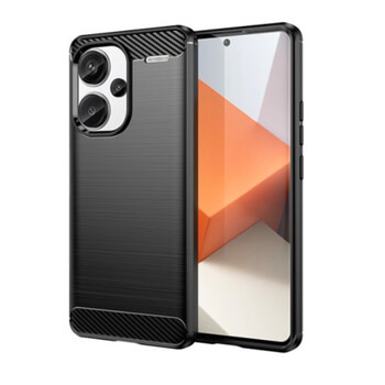 Ochranný silikonový obal karbon pro Xiaomi Redmi Note 13 Pro+ 5G - černý