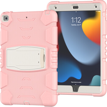 Extra odolný obal s držákem pro Apple iPad Air 5 10.9" (2022,M1) - světle růžový